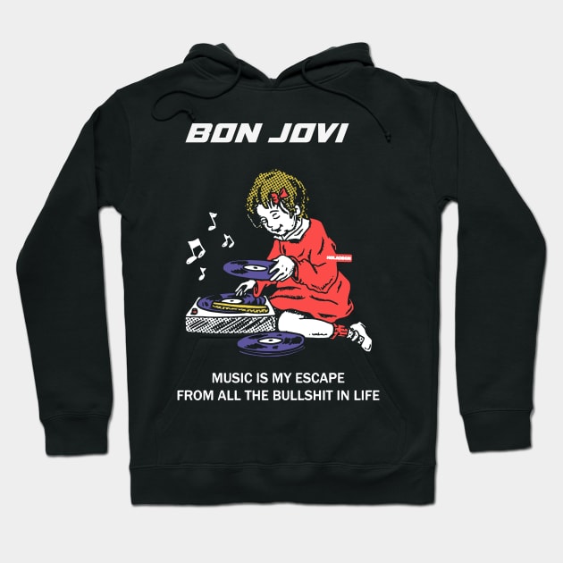 Bon jovi Hoodie by Umehouse official 